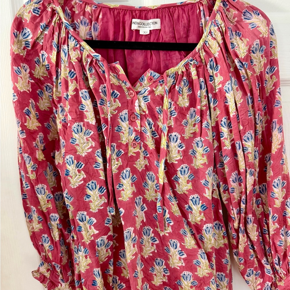 Emerson Fry Pink Floral Blouse